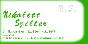 nikolett sziller business card